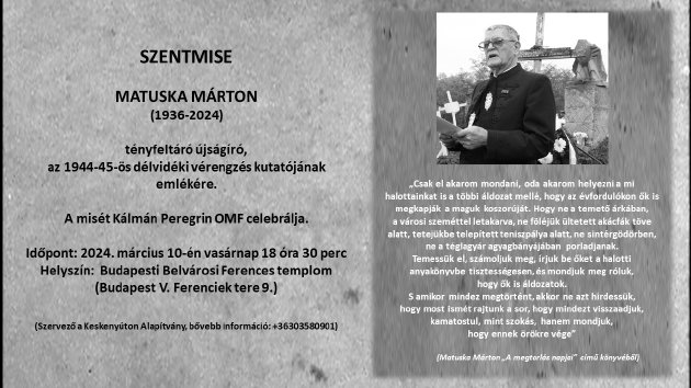 In memoriam Matuska Márton