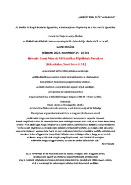 Szentmise az áldozatok emlékére